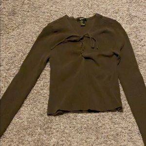 Long sleeve crop top